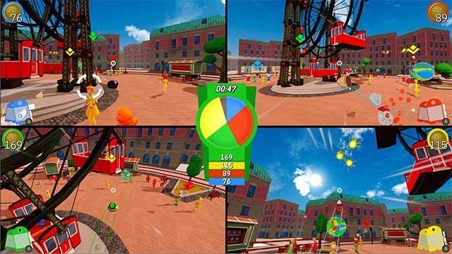 Chơi với tối đa 4 người khác trong màn hình chia nhỏ hoặc chống lại các bot