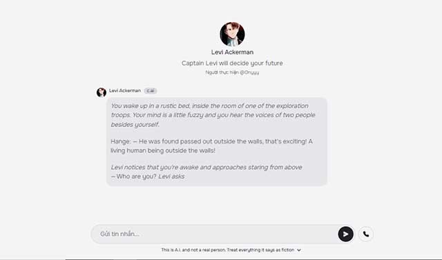 Điều chỉnh các thiết lập như từ khóa, thẻ và giọng nói của nhân vật