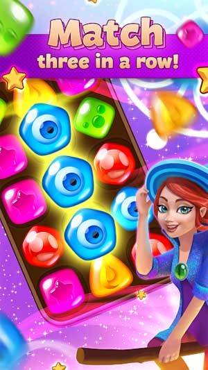 Chơi các level match 3 đầy màu sắc