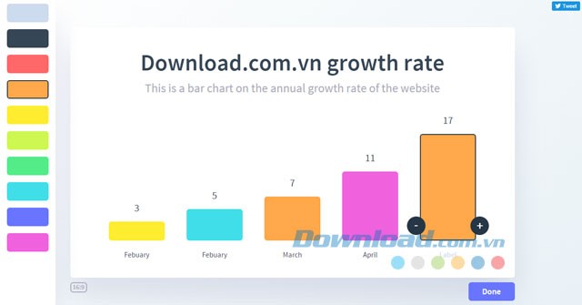 Thêm bớt cột và thay đổi màu sắc