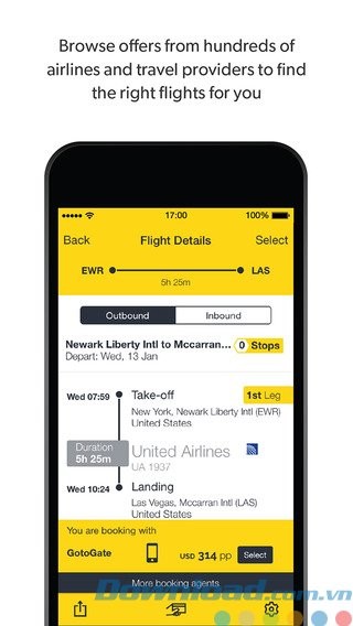 Đặt vé online với hãng