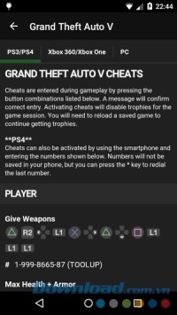 Cheats for GTA cho Android hỗ trợ chơi game