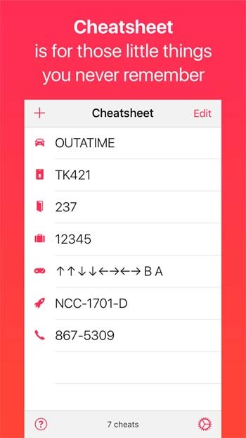 Widget ghi chú nhanh hữu ích trên iPhone/iPad/Apple Watch - Cheatsheet