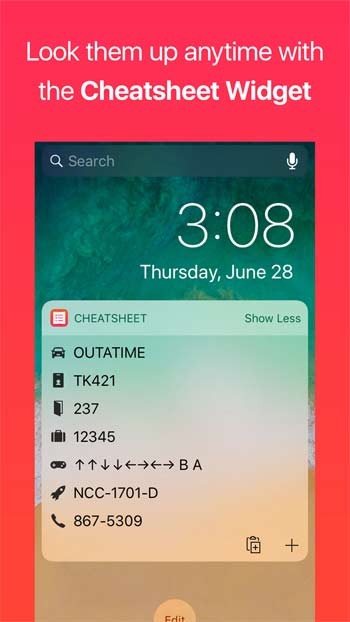 Tìm kiếm thông tin đã lưu mọi lúc mọi nơi với widget Cheatsheet