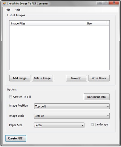 CheckPrixa Image To PDF Converter