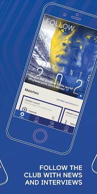 Theo dõi thông tin đội bóng qua Chelsea FC cho Android