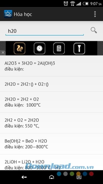 Từ điển phương trình hóa học Chemistry