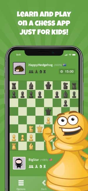Chess for Kids là ứng dụng dạy trẻ em chơi cờ vua