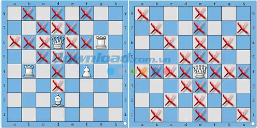 Cách đi của quân Hậu trong bàn cờ vua