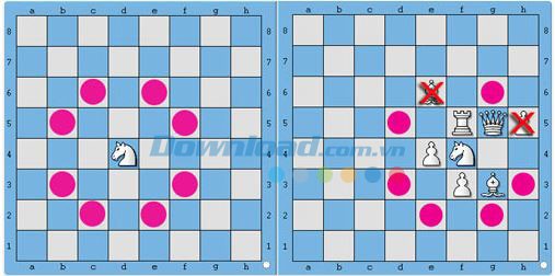 Cách đi của quân Mã trong bàn cờ vua