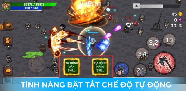 Hỗ trợ tính năng bật tắt chế độ tự động