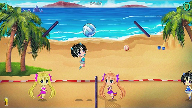 Chơi Chibi Volleyball với chế độ 1v1 hoặc 2v2 sôi động
