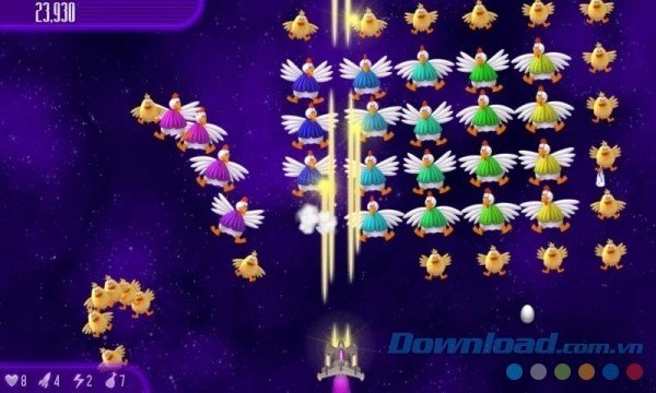 Chicken Invaders 4 HD cho Android giữ nguyên gameplay bắn gà điên cuồng nhưng cực nghiện