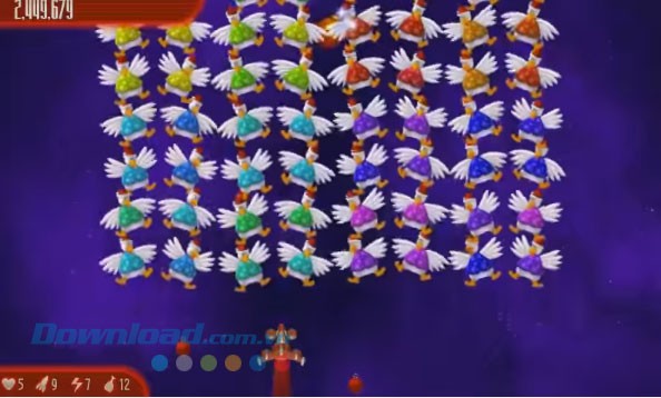 Giao diện game bắn gà Chicken Invaders 4 Christmas Edition
