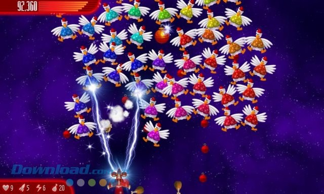 Thử thách trong game Chicken Invaders 4 Xmas