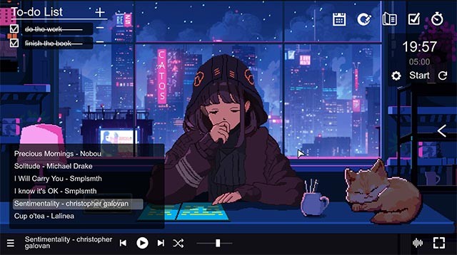 Lựa chọn bài hát hoặc âm thanh môi trường giúp tăng sự tập trung và thoải mái đầu óc