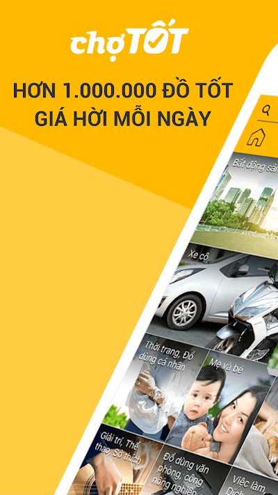 Ứng dụng Chợ tốt trên Android