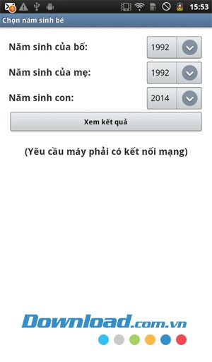 Chọn năm sinh bé for Android