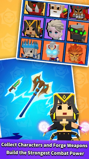 Thu thập nhân vật và vũ khí mạnh mẽ