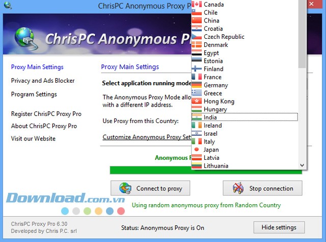Sử dụng Proxy chất lượng cao từ nhiều quốc gia khác nhau