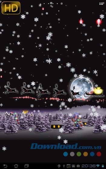 Hiệu ứng động 3D hấp dẫn trên Christmas Live Wallpaper