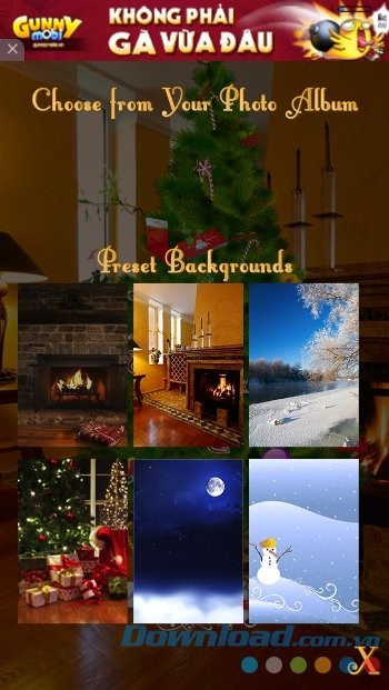 Chọn hình nền tùy ý