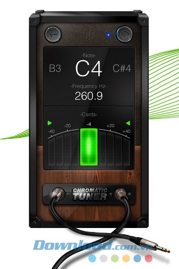 Giao diện ứng dụng Chromatic Guitar Tuner