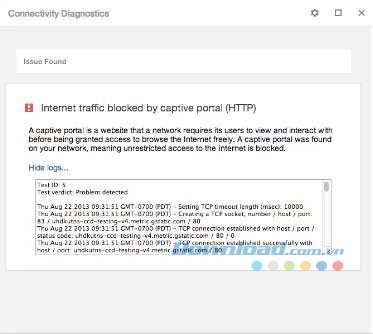 Thông báo lỗi cho người dùng