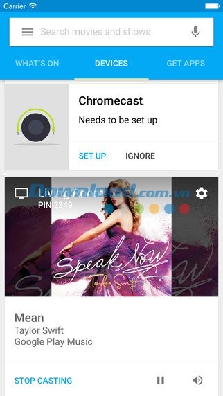 Kết nối với thiết bị Chromecast