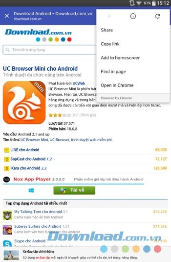 Duyệt web với Chromer