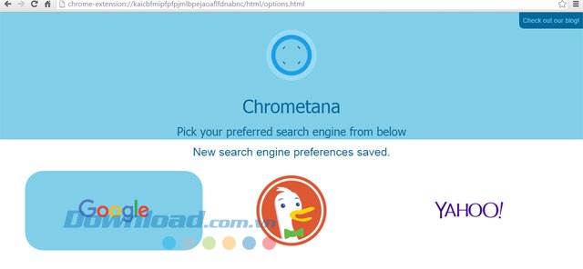 Ứng dụng hỗ trợ 3 công cụ tìm kiếm