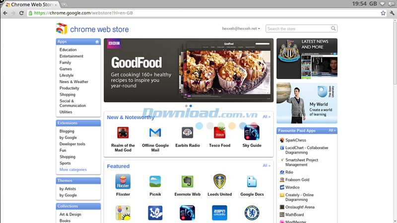 Cửa hàng Chrome trên ChromiumOS Vanilla