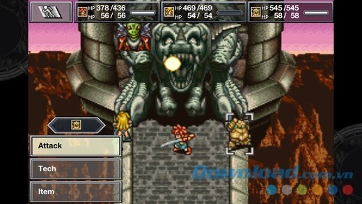 Hệ thống kỹ năng chiến đấu nhân vật của Chrono Trigger cho iOS khá phong phú