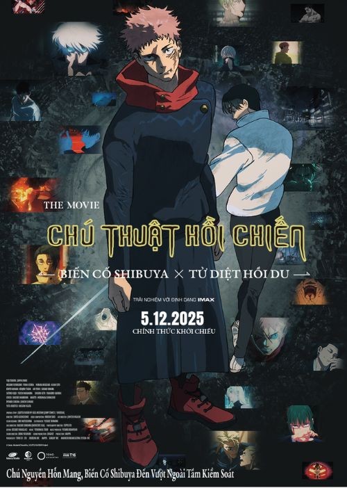 Poster phim Chú Thuật Hồi Chiến: Biến Cố Shibuya x Tử Diệt Hồi Du – The Movie