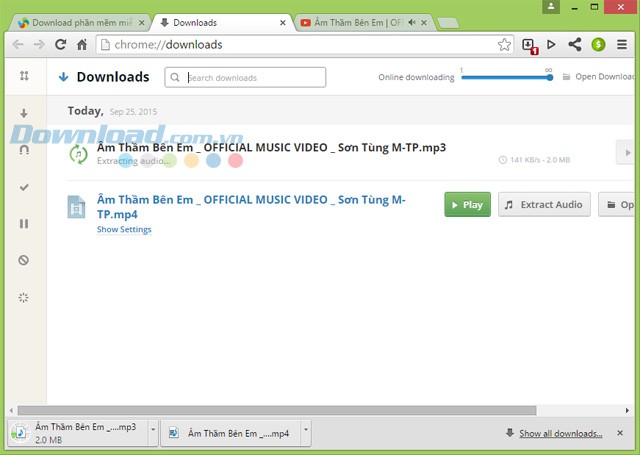 Tách nhạc từ video với Citrio
