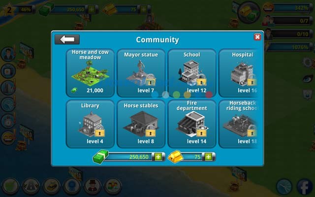 Các công trình xây dựng trong game City Island 2 - Building Story