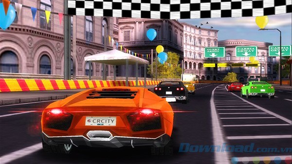 Giao diện game đua xe City Racing 3D cho Windows 10