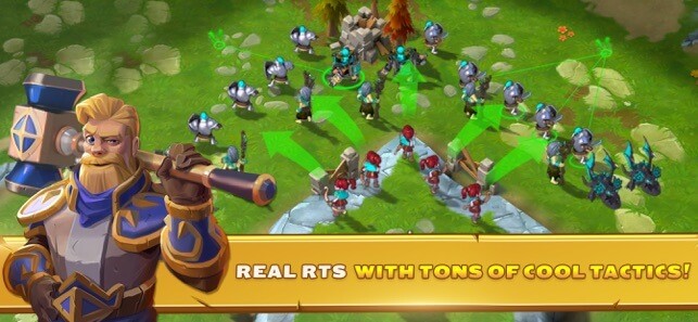 Tham gia trận đánh chiến thuật thời gian thực với nhiều chiến lược khôn ngoan trong Clash of Legions