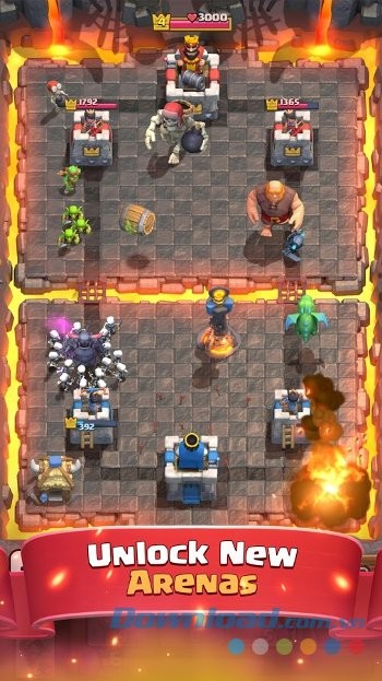 Đấu trường Arena của game Clash Royale