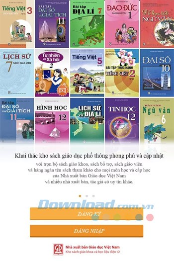 Giao diện ứng dụng Classbook