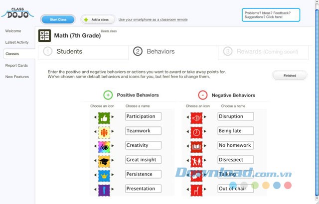 Đánh giá thái độ của học sinh
