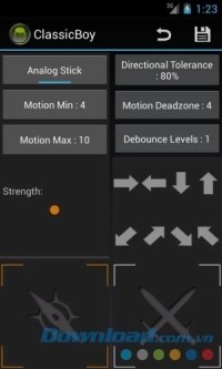 Tùy chỉnh tốc độ điều khiển ClassicBoy cho Android