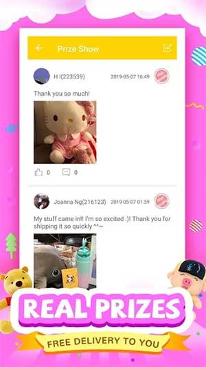 Có cơ hội nhận được giải thưởng thật