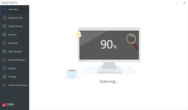 Giao diện phần mềm dọn dẹp máy tính Cleaner One Pro