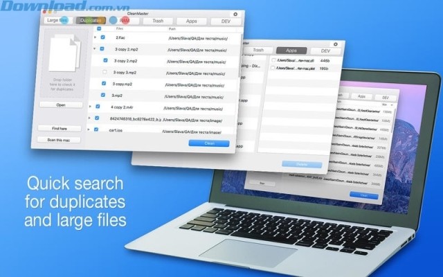 Tìm kiếm nhanh các file lớn và file trùng lặp