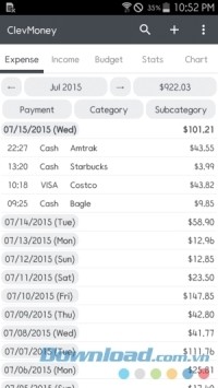 ClevMoney cho Android giúp quản lý chi tiêu hiệu quả