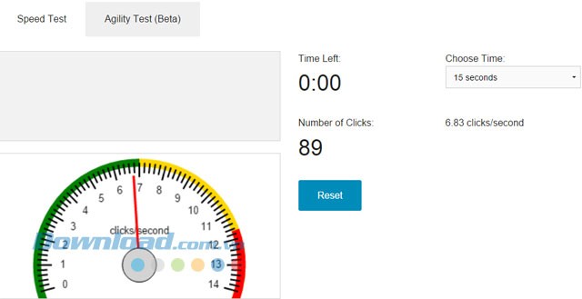Kết quả click chuột