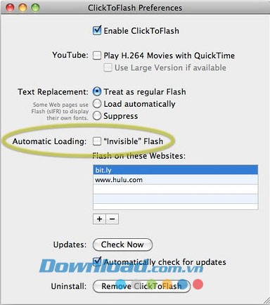 ClickToFlash cho Mac