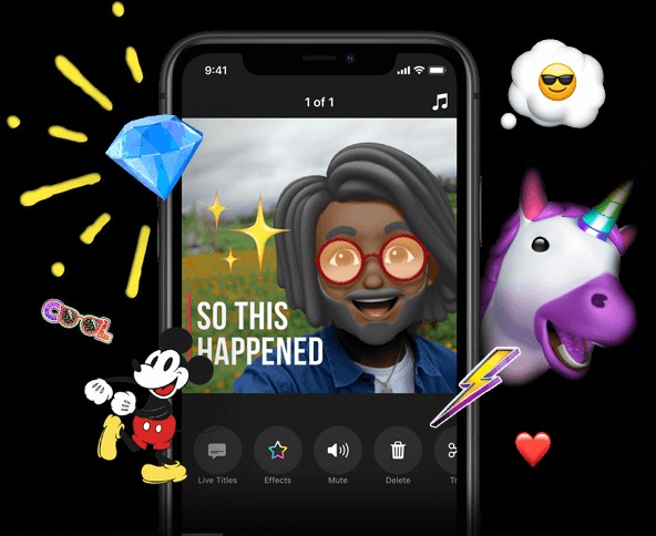 Giao diện Clips cho iOS