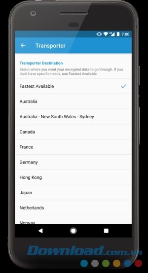 Cloak cho Android chọn vùng mã hóa dữ liệu